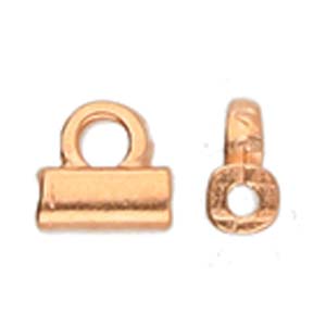 Soros, Tila Bead End Rose Gold Plate, 4 pieces