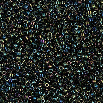 Miyuki Delica Bead 11/0 - DB0003 - Metallic Forest Green Iris - Barrel of Beads