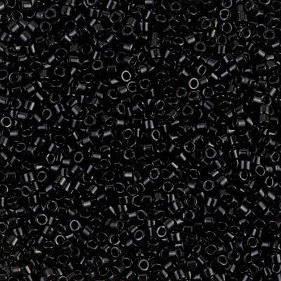 Miyuki Delica 11/0 DB0010 Black Round Beads