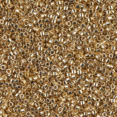 Miyuki Delica Bead 11/0 - DB0034 - 24kt Gold Light Plated - Barrel of Beads