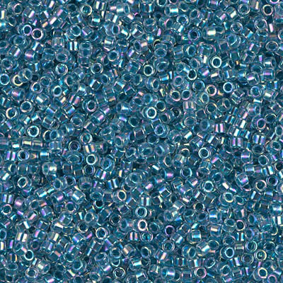 Miyuki Delica Bead 11/0 - DB0058 - Marine Blue Lined Crystal AB - Barrel of Beads