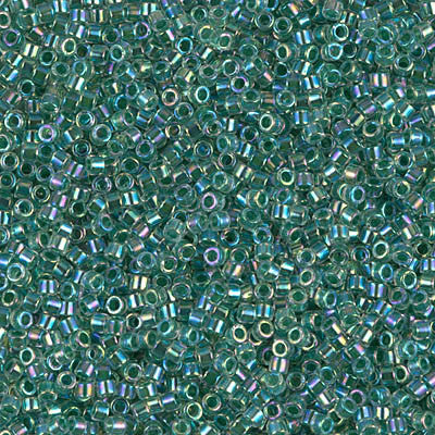 Miyuki Delica Bead 11/0 - DB0060 - Lime Lined Crystal AB - Barrel of Beads