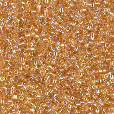 Miyuki Delica Bead 11/0 - DB0100 - Transparent Light Topaz AB - Barrel of Beads