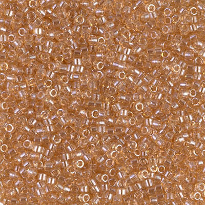 Miyuki Delica Bead 11/0 - DB0101 - Light Smoky Topaz Gold Luster - Barrel of Beads