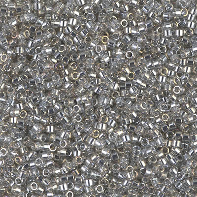 Miyuki Delica Bead 11/0 - DB0114 - Transparent Silver Gray Gold Luster - Barrel of Beads