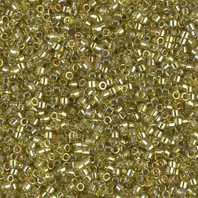 Miyuki Delica Bead 11/0 - DB0124 - Transparent Golden Olive Luster - Barrel of Beads