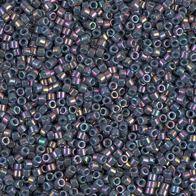 Miyuki Delica Bead 11/0 - DB0134 - Opaque Purple Gray Rainbow Luster - Barrel of Beads