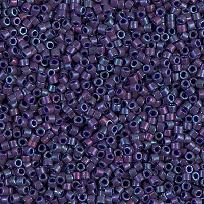 Miyuki Delica Bead 11/0 - DB0135 - Opaque Eggplant Luster - Barrel of Beads