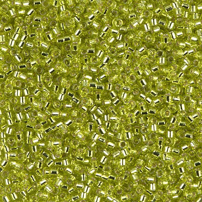 Miyuki Delica Bead 11/0 - DB0147 - Silver Lined Chartreuse - Barrel of Beads