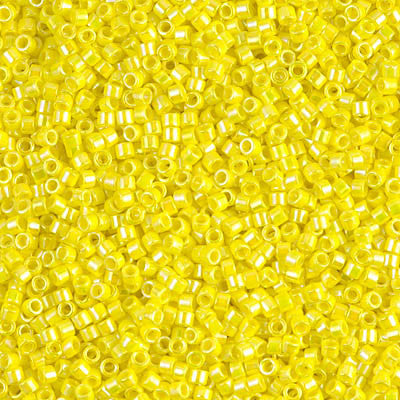 Miyuki Delica Bead 11/0 - DB0160 - Opaque Yellow AB - Barrel of Beads