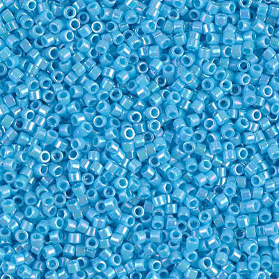 Miyuki Delica Bead 11/0 - DB0164 - Opaque Turquoise Blue AB - Barrel of Beads
