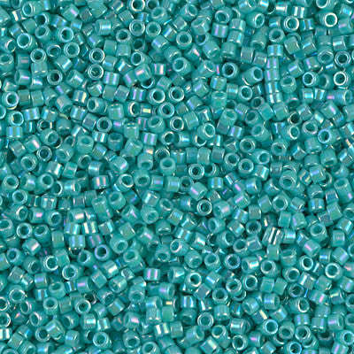 Miyuki Delica Bead 11/0 - DB0166 - Opaque Turquoise Green AB - Barrel of Beads