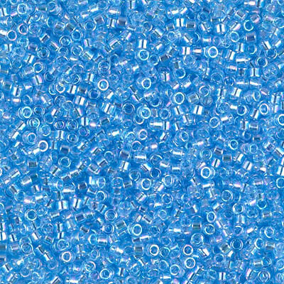 Miyuki Delica Bead 11/0 - DB0176 - Transparent Aqua AB - Barrel of Beads
