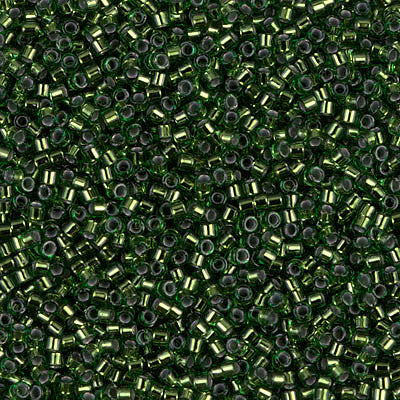 Miyuki Delica Bead 11/0 - DB0182 - Silver Lined Jade Green - Barrel of Beads