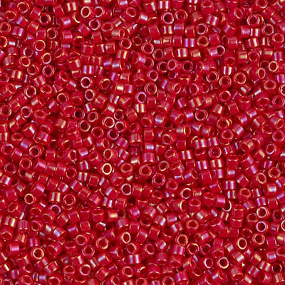Miyuki Delica Bead 11/0 - DB0214 - Opaque Red Luster - Barrel of Beads
