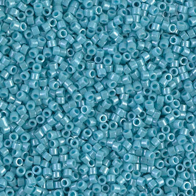 Miyuki Delica Bead 11/0 - DB0217 - Opaque Turquoise Green Luster - Barrel of Beads