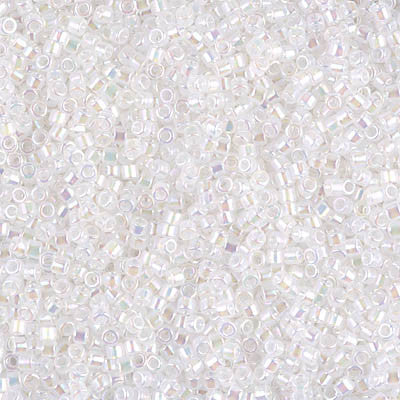Miyuki Delica Bead 11/0 - DB0222 - White Opal AB - Barrel of Beads