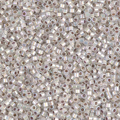 Miyuki Delica Bead 11/0 - DB0223 - Silver Lined Opal AB - Barrel of Beads