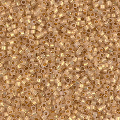 Miyuki Delica Bead 11/0 - DB0230 - 24kt Gold Lined Opal - Barrel of Beads