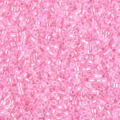 Miyuki Delica Bead 11/0 - DB0245 - Cotton Candy Pink Ceylon - Barrel of Beads
