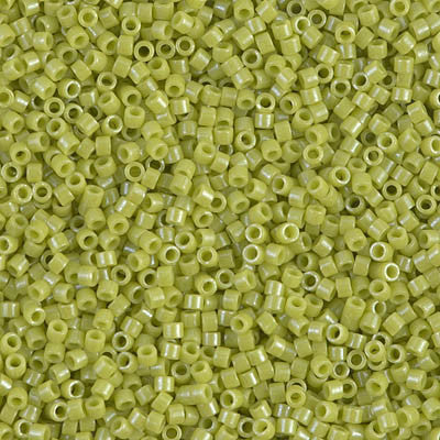 Miyuki Delica Bead 11/0 - DB0262 - Opaque Chartreuse Luster - Barrel of Beads