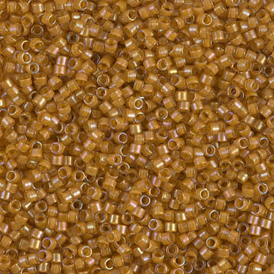 Miyuki Delica Bead 11/0 - DB0272 - Goldenrod Lined Topaz AB - Barrel of Beads