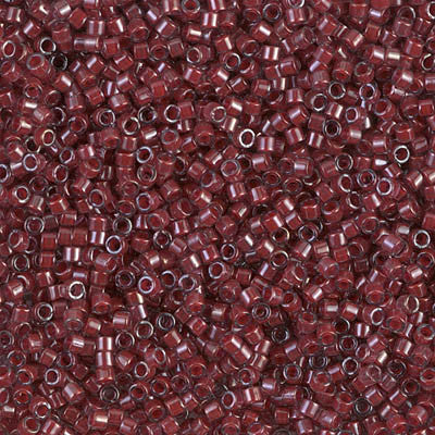Miyuki Delica Bead 11/0 - DB0280 - Cranberry Lined Crystal Luster - Barrel of Beads