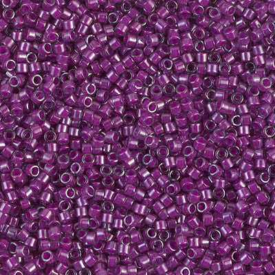 Miyuki Delica Bead 11/0 - DB0281 - Fuchsia Lined Crystal Luster - Barrel of Beads