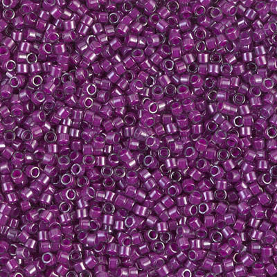 Miyuki Delica Bead 11/0 - DB0281 - Fuchsia Lined Crystal Luster - Barrel of Beads
