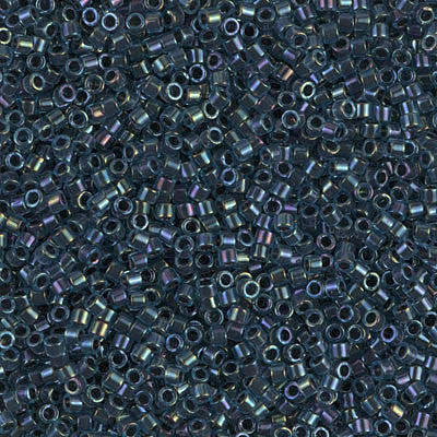 Miyuki Delica Bead 11/0 - DB0286 - Midnight Blue Lined Aqua AB - Barrel of Beads