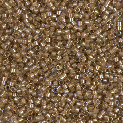 Miyuki Delica Bead 11/0 - DB0288 - White Lined Saffron AB - Barrel of Beads