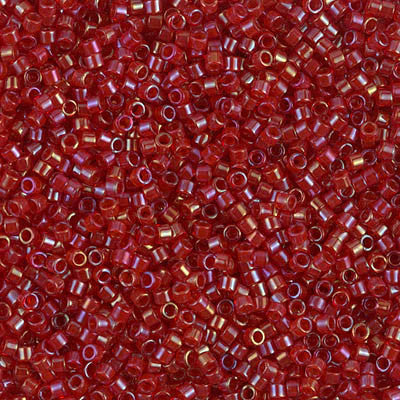 Miyuki Delica Bead 11/0 - DB0295 - Lined Red AB - Barrel of Beads