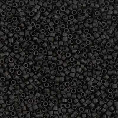 Miyuki Delica Bead 11/0 - DB0310 - Matte Black - Barrel of Beads