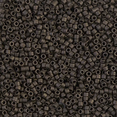 Miyuki Delica Bead 11/0 - DB0311 - Matte Metallic Dark Olive - Barrel of Beads