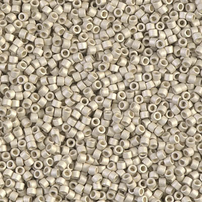 Miyuki Delica Bead 11/0 - DB0335 - Matte Galvanized Silver - Barrel of Beads