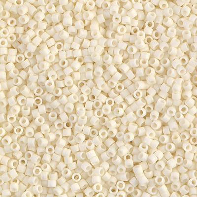 Miyuki Delica Bead 11/0 - DB0352 - Matte Opaque Cream - Barrel of Beads