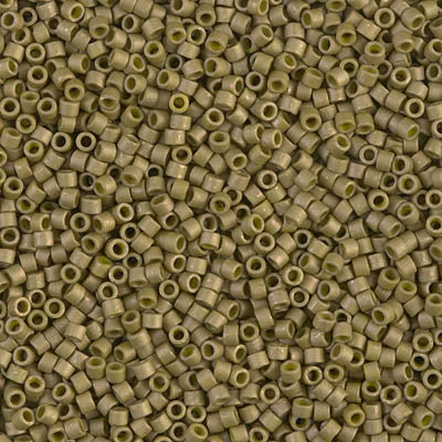 Miyuki Delica Bead 11/0 - DB0371 - Matte Opaque Golden Olive Luster - Barrel of Beads