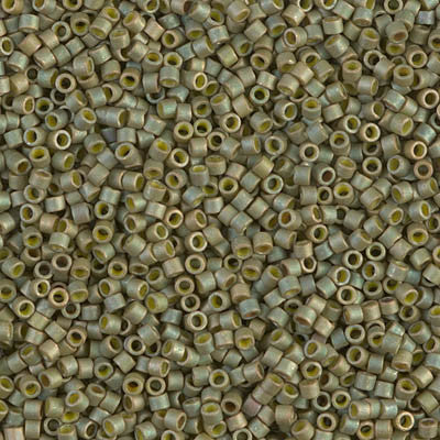 Miyuki Delica Bead Size 11/0, DB0372, Matte Opaque Light Olive Luster,