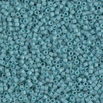 Miyuki Delica Bead 11/0 - DB0375 - Matte Opaque Turquoise Blue Luster - Barrel of Beads