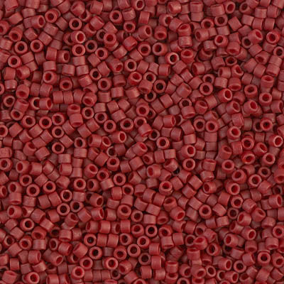 Miyuki Delica Bead 11/0 - DB0378 - Matte Metallic Brick Red - Barrel of Beads