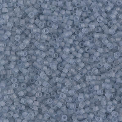 Miyuki Delica Bead 11/0 - DB0381 - Matte Transparent Shadow Gray Luster - Barrel of Beads