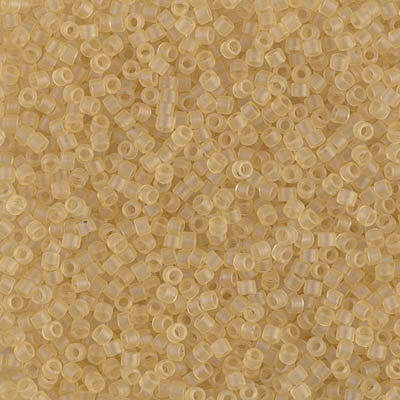 Miyuki Delica Bead 11/0 - DB0382 - Matte Transparent Pale Topaz Luster - Barrel of Beads