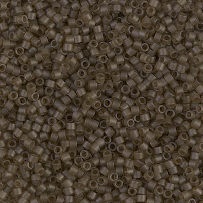 Miyuki Delica Bead 11/0 - DB0384 - Matte Transparent Smoky Quartz Luster - Barrel of Beads