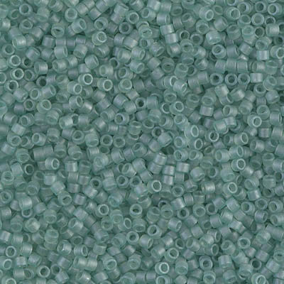 Miyuki Delica Bead 11/0 - DB0385 - Matte Sea Glass Green Luster - Barrel of Beads