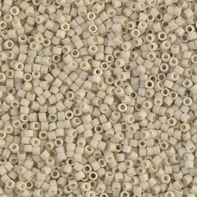 Miyuki Delica Bead 11/0 - DB0388 - Matte Opaque Bone Luster - Barrel of Beads