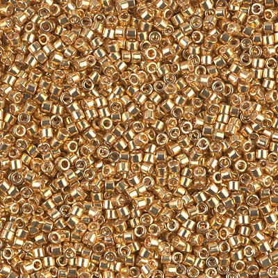 ihika　1027 Miyuki Delica Bead 11/0 - DB0410 - Galvanized Yellow Gold