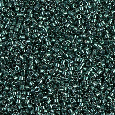 Miyuki Delica Bead 11/0 - DB0458 - Galvanized Dark Teal Green - Barrel of Beads