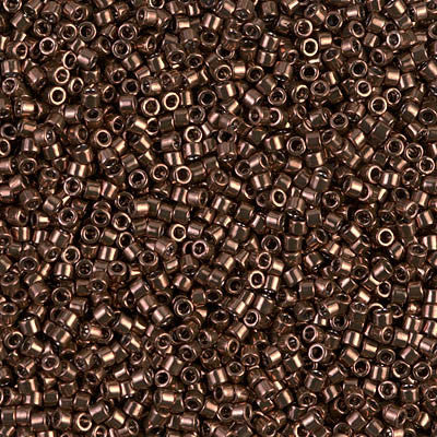 Miyuki Delica Bead 11/0 - DB0460 - Galvanized Cinnamon Brown - Barrel of Beads