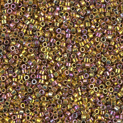 Miyuki Delica Bead 11/0 - DB0507 - 24kt Pink Gold Iris - Barrel of Beads