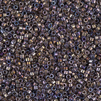 Miyuki Delica Bead 11/0 - DB0542 - Amethyst Gold Iris (Palladium Plated AB) - Barrel of Beads